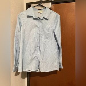 Indigo Rose Women’s Light Blue Button Down Shirt Size Small New Without Tags